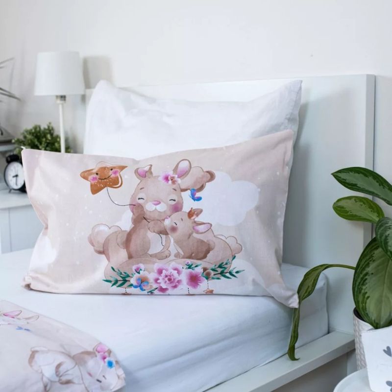 Детски спален комплект Bunny Star, 100 % памук, 2 части, 100x135 см