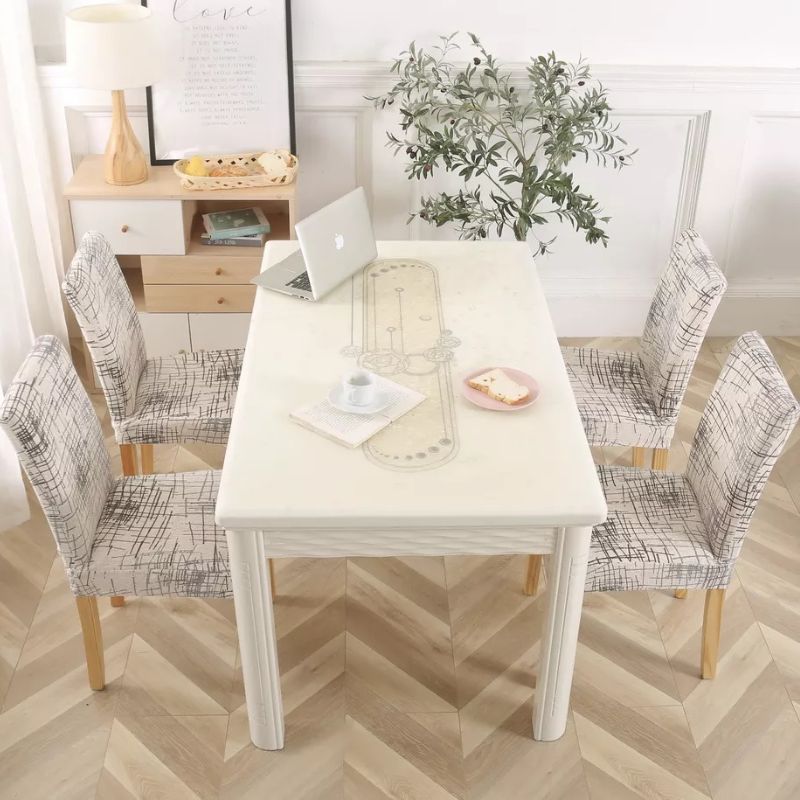 Калъф за стол, Слонова кост с линии