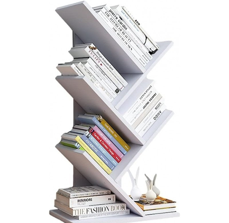 Eтажерка за книги, 4 рафта, 6 отделения, 2 цвята