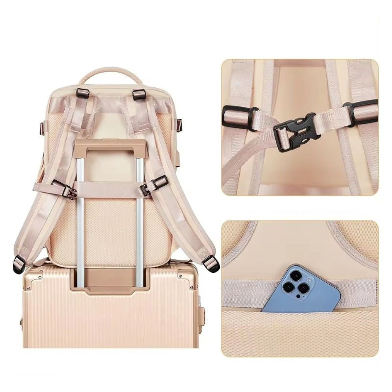 Раница за пътуване с отделение за лаптоп, 31х46х17 см, Водонепропусклива, 3 цвята