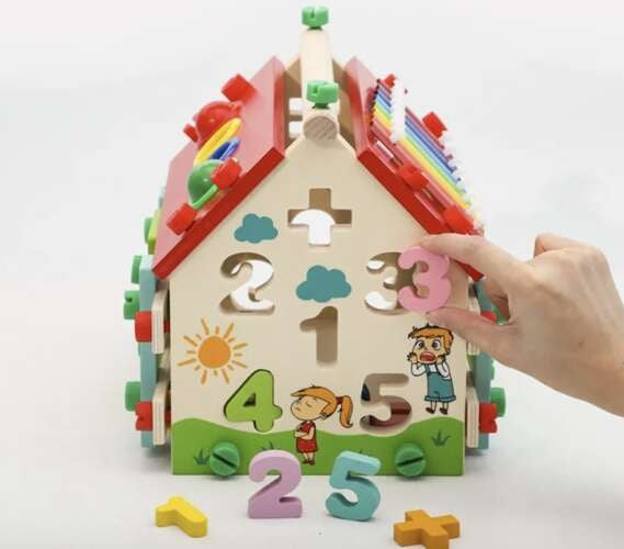 Дървена образователна къща за деца Kruzzel DIY House