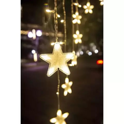 Светлинна завеса Stars-136 LED, USB захранване, Топло бяло