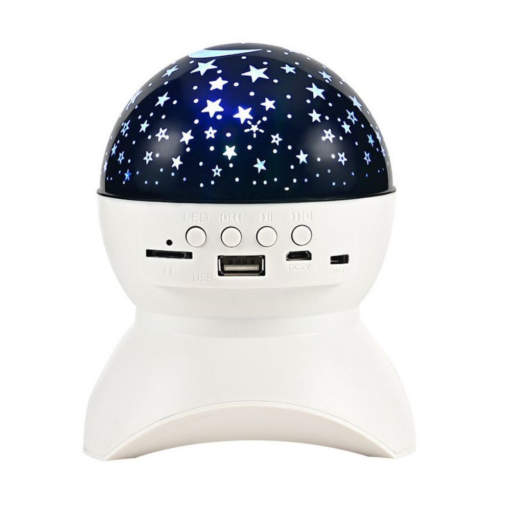 Звезден проектор - с високоговорител, bluetooth , LED, Бял
