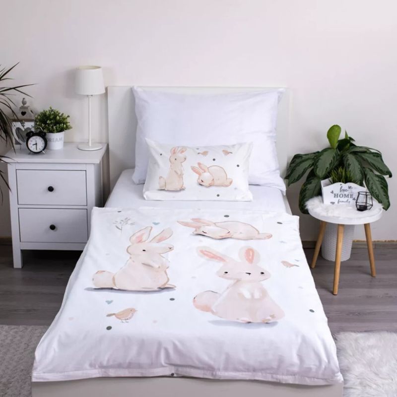 Детски спален комплект Bunny, 100 % памук, 2 части, 100x135 см