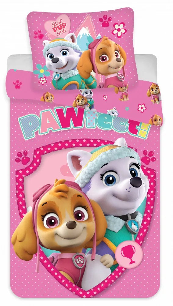Детски спален комплект Paw Patrol, 2 части, 140х200 см, 100% памук