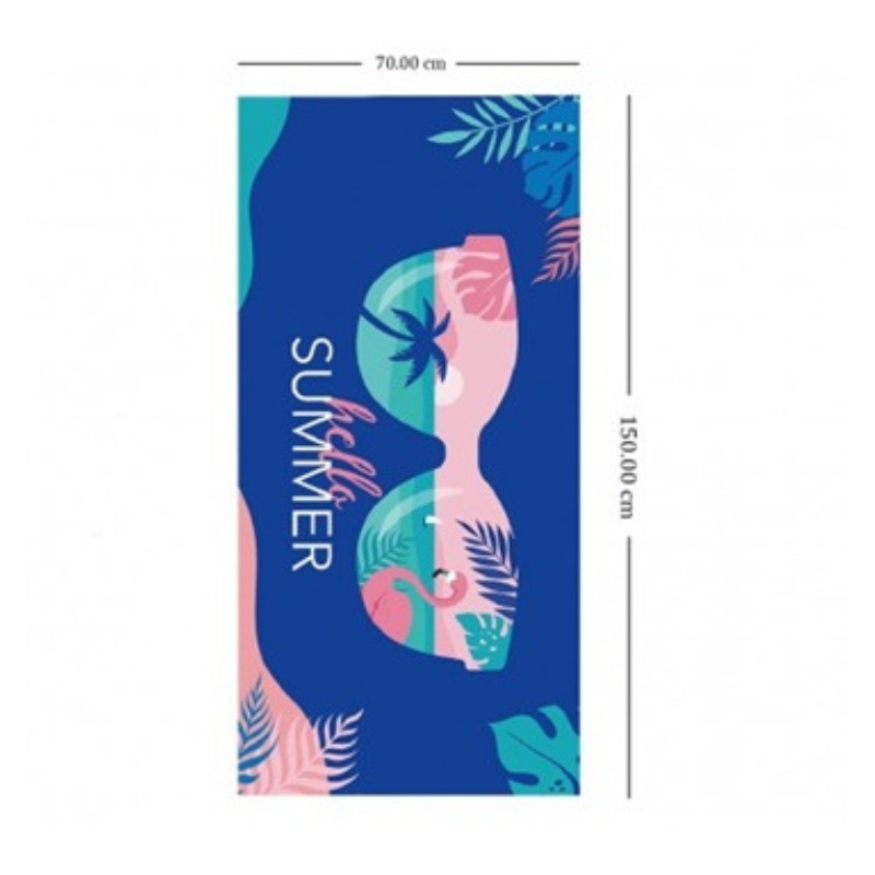 Плажна кърпа HELLO SUMMER 70х150см, fast dry