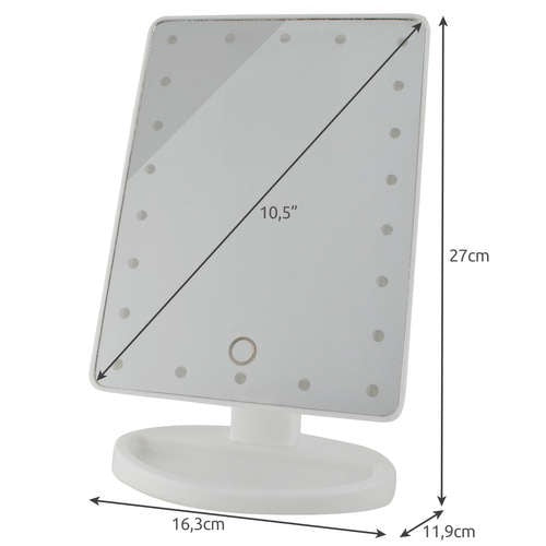 Козметично огледало Soulima с LED светлини, 10,5 инча