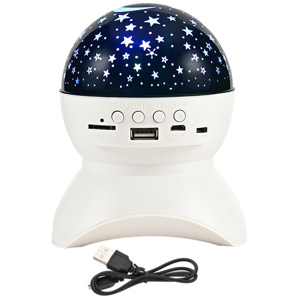 Звезден проектор - с високоговорител, bluetooth , LED, Бял