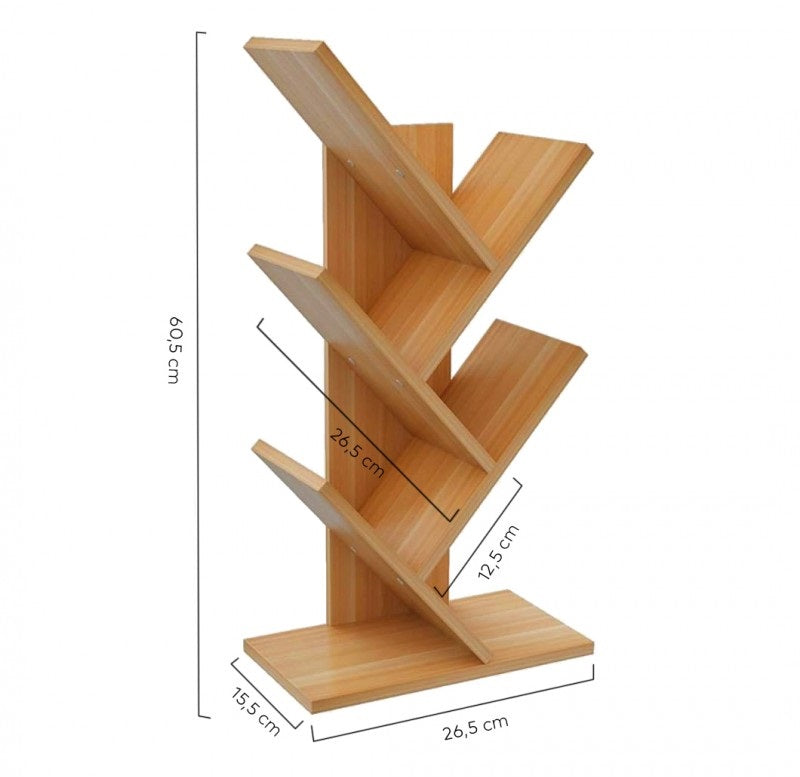 Eтажерка за книги, 4 рафта, 6 отделения, 2 цвята