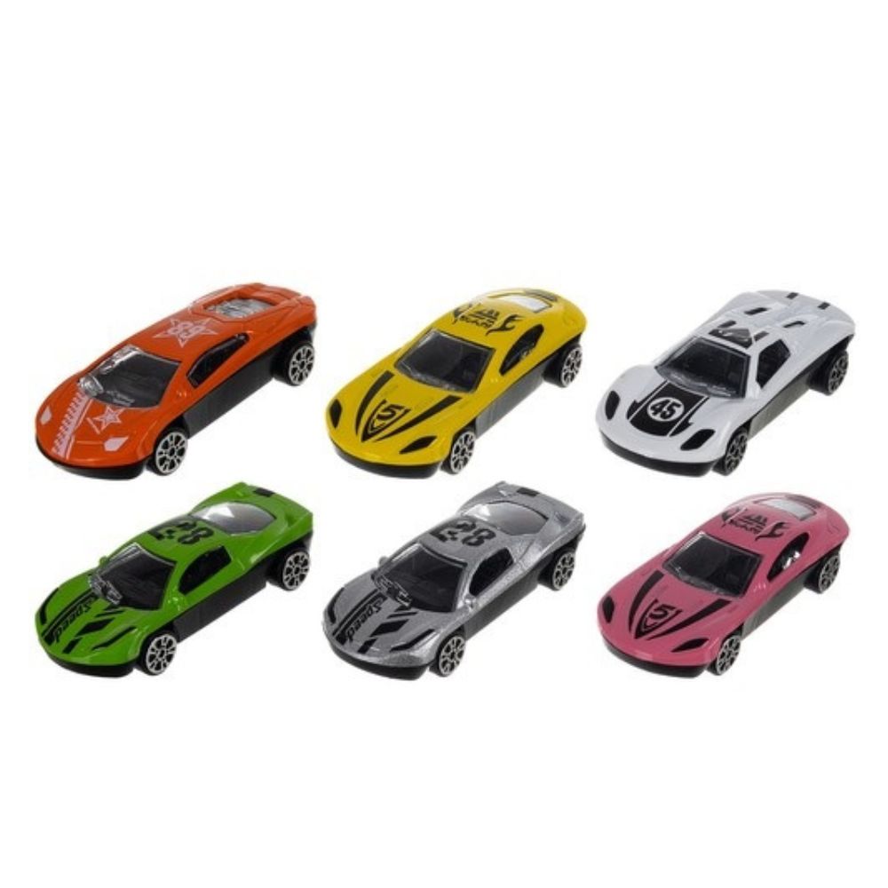 Играчка Камион Transporter с 6 колички, Червен