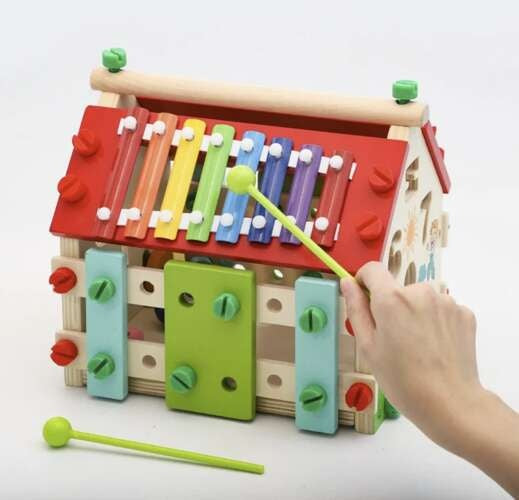 Дървена образователна къща за деца Kruzzel DIY House