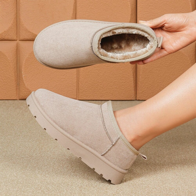 Дамски зимни боти до глезена, Светло кафяви