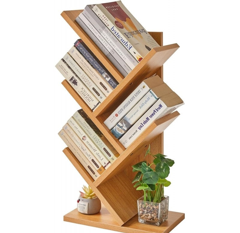 Eтажерка за книги, 4 рафта, 6 отделения, 2 цвята