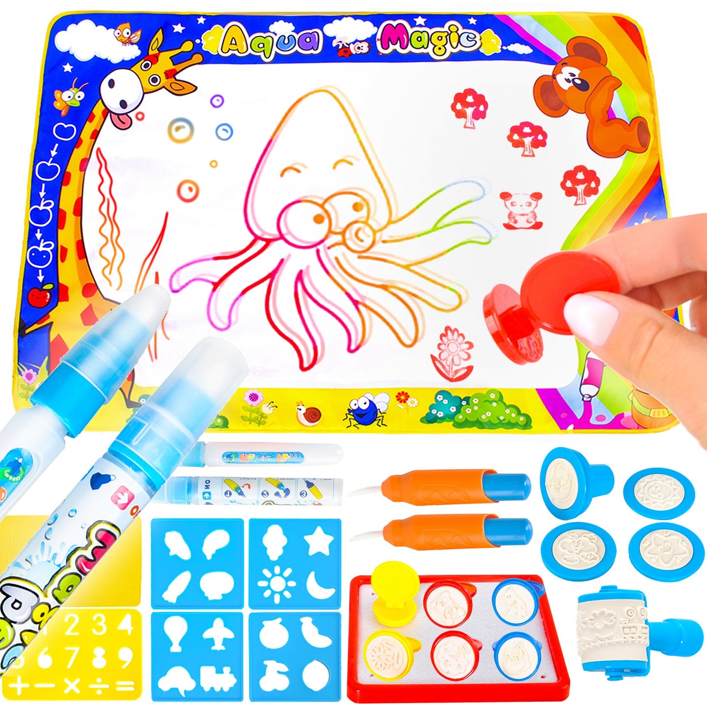 Детско килимче за рисуване Aqua Magic, 100х80 см, Многоцветно