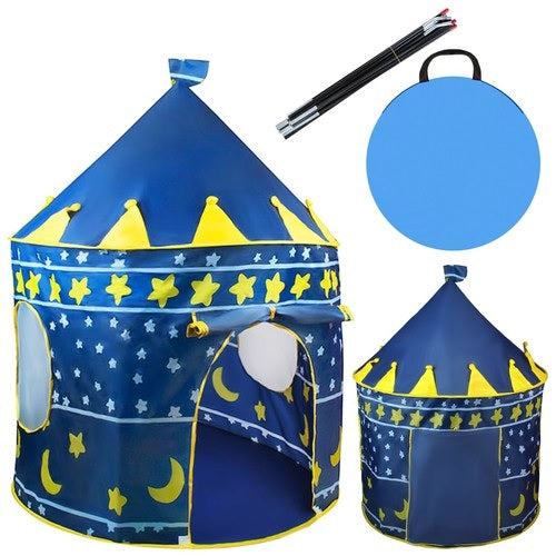 Детска палатка за игра Kruzzel, Синя, Замък