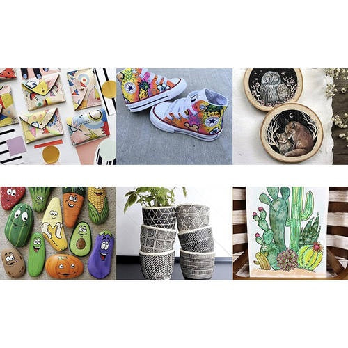 Комплект акрилни маркери Maaleo, 12 цвята