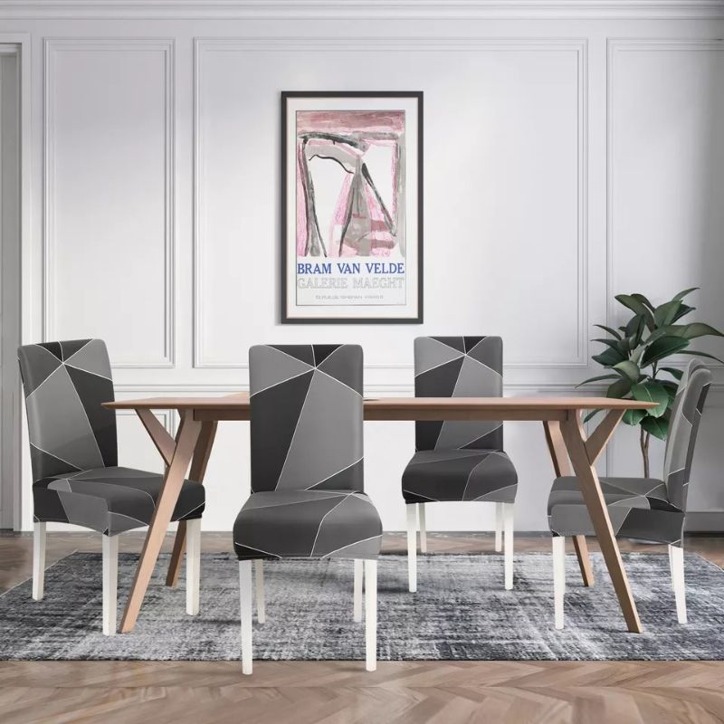 Калъф за стол, Сиво/Черен