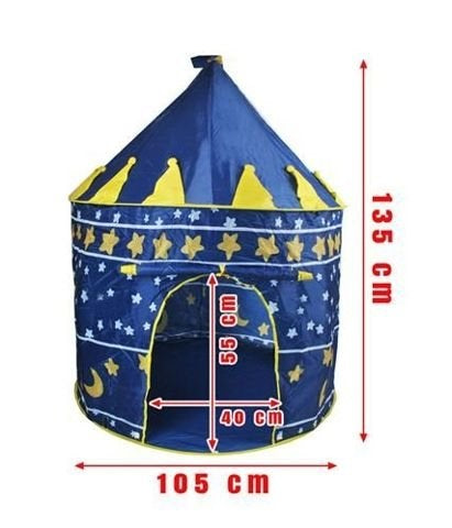 Детска палатка за игра Kruzzel, Синя, Замък