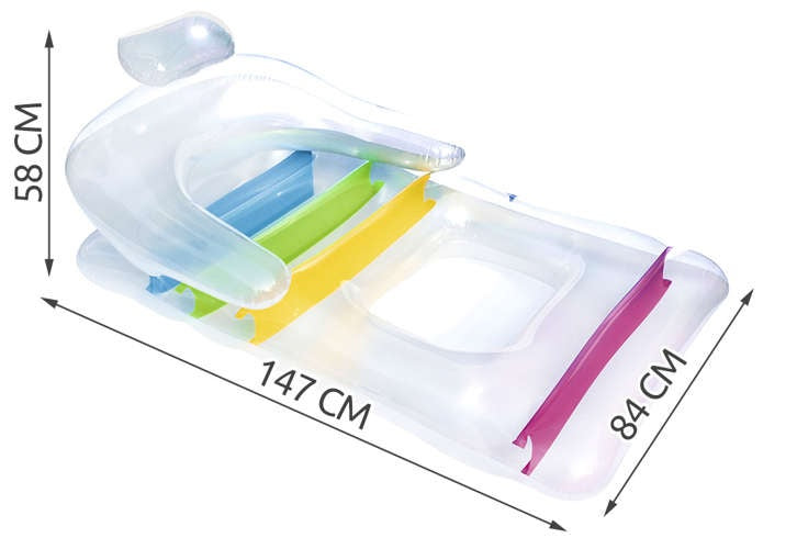 Надуваем матрак с облегалка Bestway, Единичен, Многоцветен