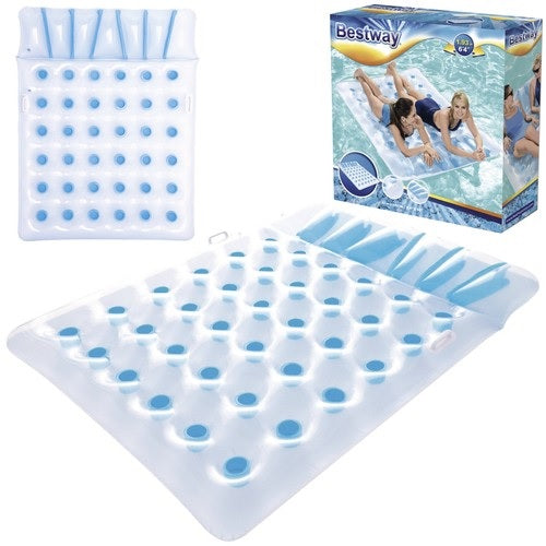 Двоен плажен дюшек Bestway, 193х142 см, Синьо-бял