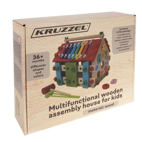 Дървена образователна къща за деца Kruzzel DIY House