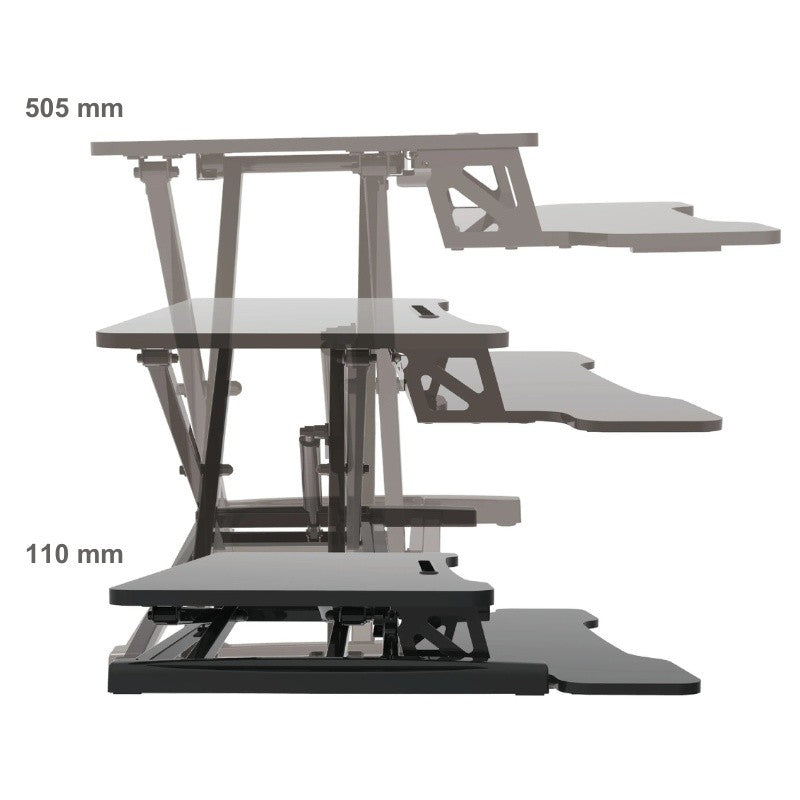 Регулируемо бюро Stand Up Desk Riser SD-80S, 80х40см, Черен