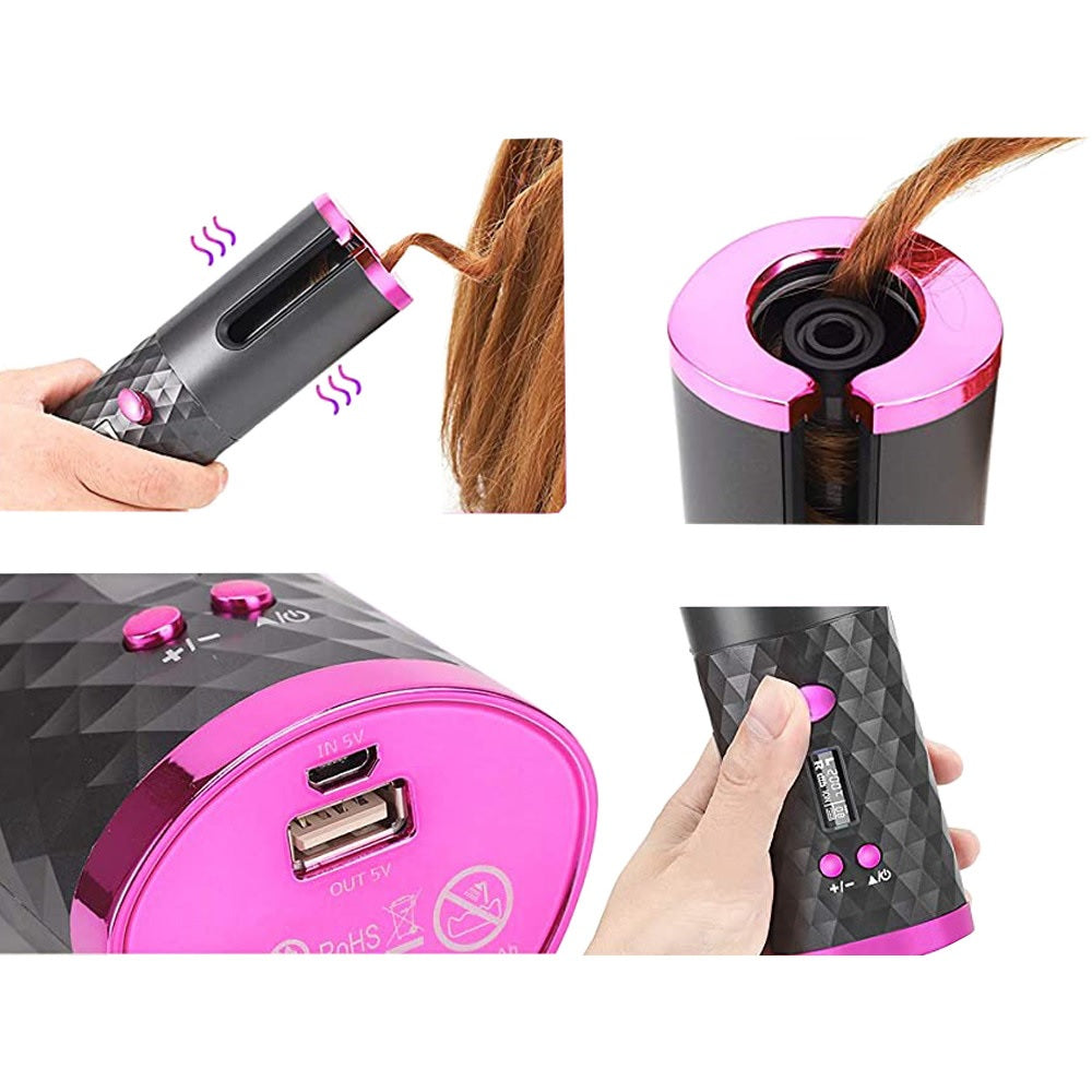 Автоматична безжична маша за къдрене на коса, 34W, 5000 mAh