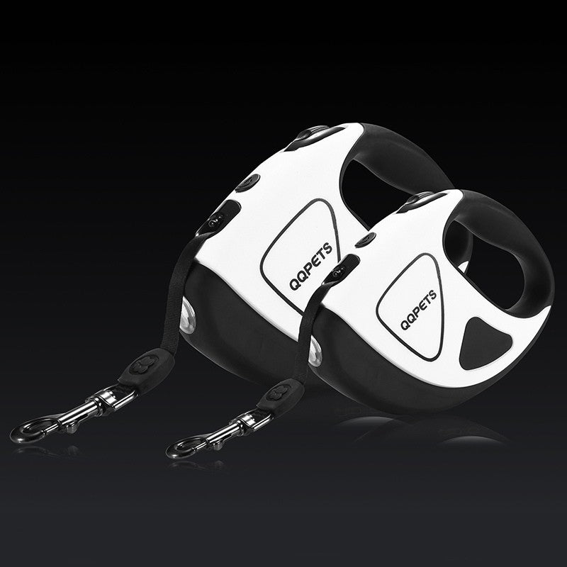 Автоматичен повод за кучета QQPETS, Бял, 2 размера