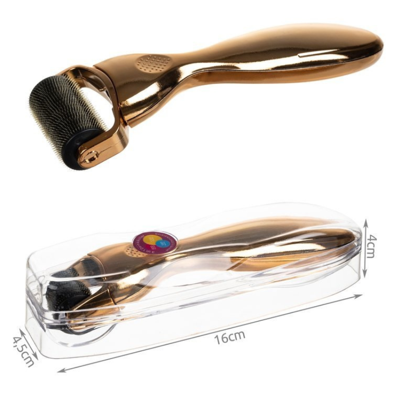 Комплект Дерма ролер с 3 приставки, Златист