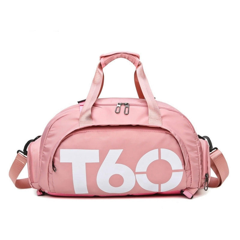 Спортен сак/Раница Т60 2 в 1, Розов/бял