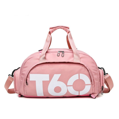 Спортен сак/Раница Т60 2 в 1, Розов/бял