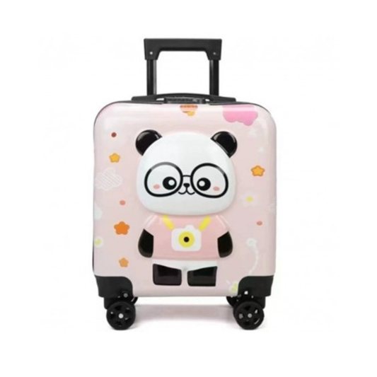 Детски куфар, 3D, ABS, Панда, Розов