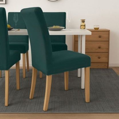 Еластични калъфи за столове Ruhhy, комплект от 6 броя, тъмно зелени