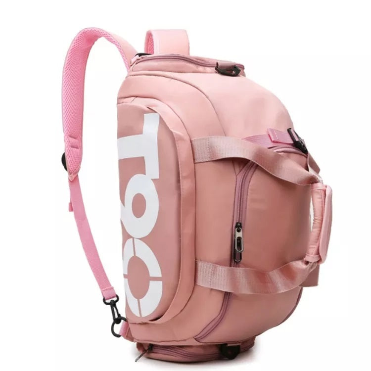 Спортен сак/Раница Т60 2 в 1, Розов/бял