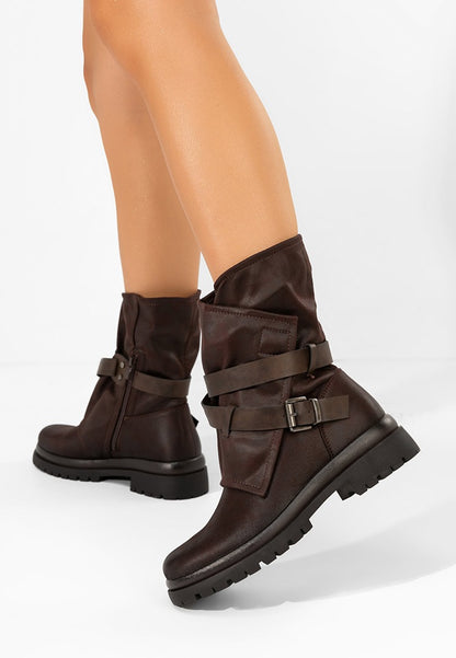 Дамски боти до глезена, Кафяви