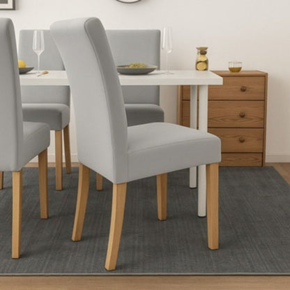 Еластични калъфи за столове Ruhhy, комплект от 6 броя, светло сив