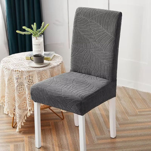 Еластичен калъф за стол, тъмносив, жакард