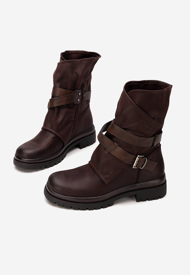 Дамски боти до глезена, Кафяви