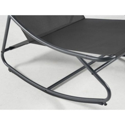 Люлеещо се кресло, черен, 110х80х80 см