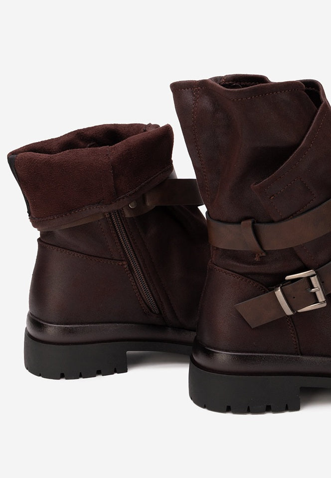 Дамски боти до глезена, Кафяви