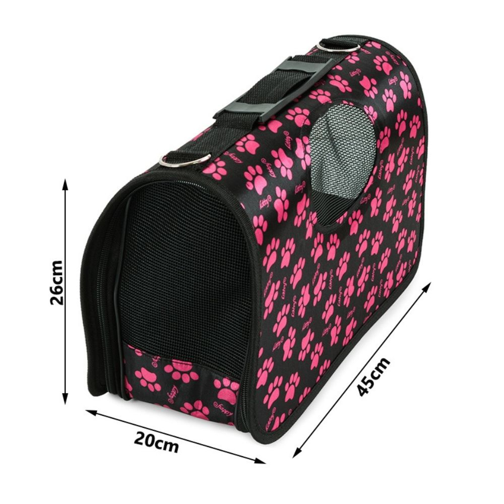 Транспортна чанта за куче/ коте, Черно/розова