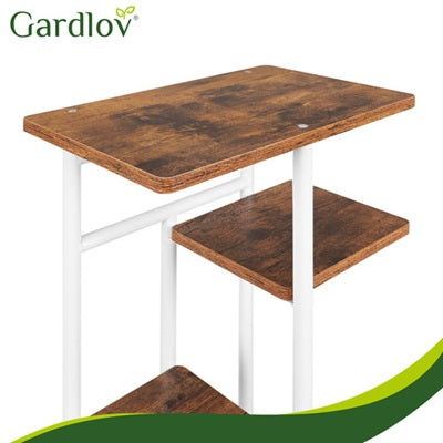 Цветарник Gardlov, поставка за цветя, метална, с 7 дървени рафта