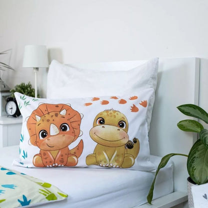 Детски спален комплект Dinosaur Friends, 100 % памук, 2 части, 100x135 см