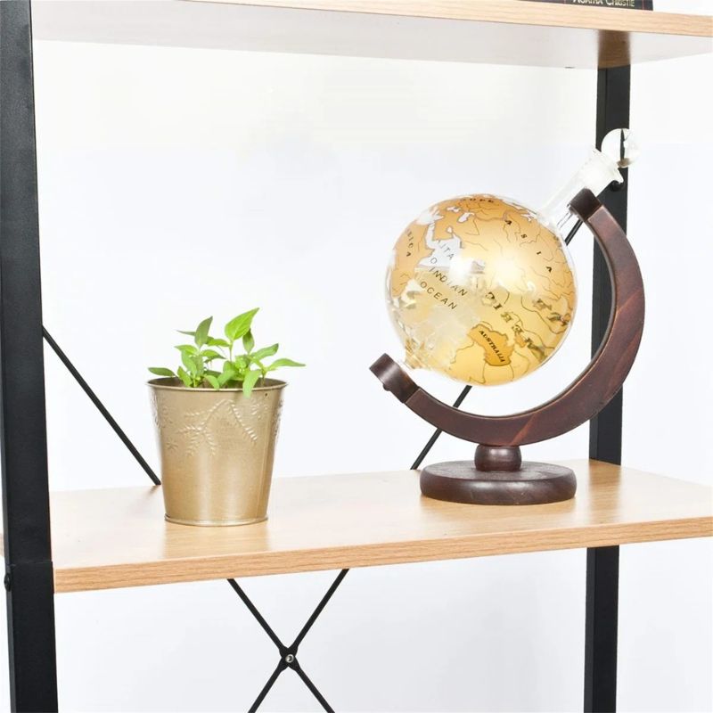 Стояща етажерка стълба, 4 рафта, светлокафява, 60x35x147 см