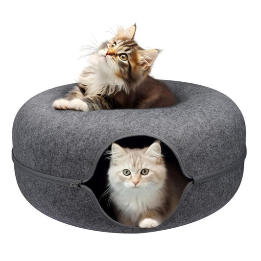 Легло за котки и малки животни Donut, Тунел за игра, диаметър 50 см