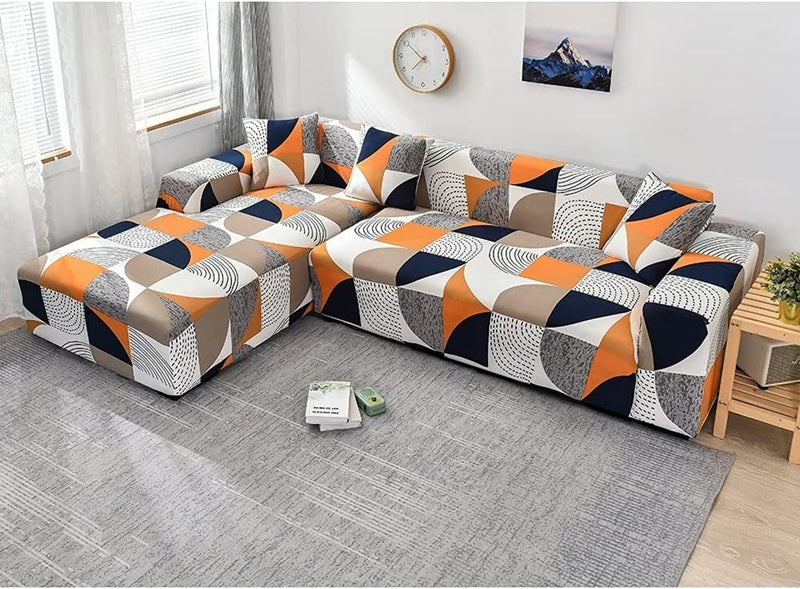 Калъф за ъглов диван, многоцветен