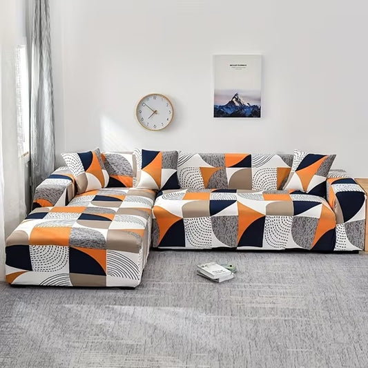 Калъф за ъглов диван, многоцветен