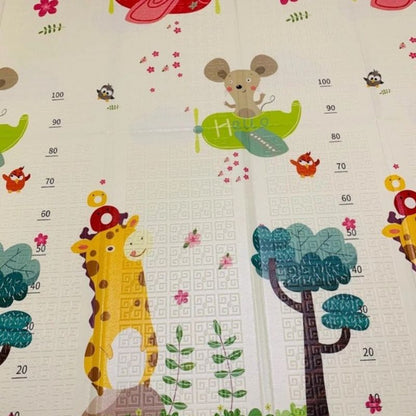 Детско килимче за игра Baby Crawl & Play Пътища и Самолети, 200 х 150 х 1см, включен калъф