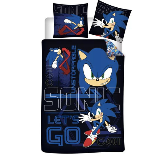 Детски спален комплект Sonic the Hedgehog, 100% памук, 2 части, 140x200 см