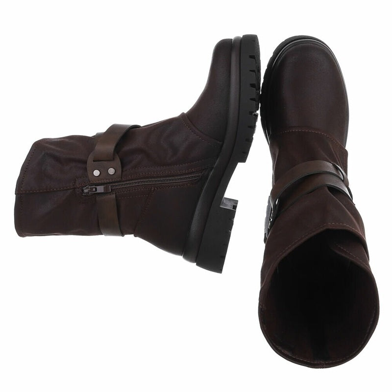 Дамски боти до глезена, Кафяви